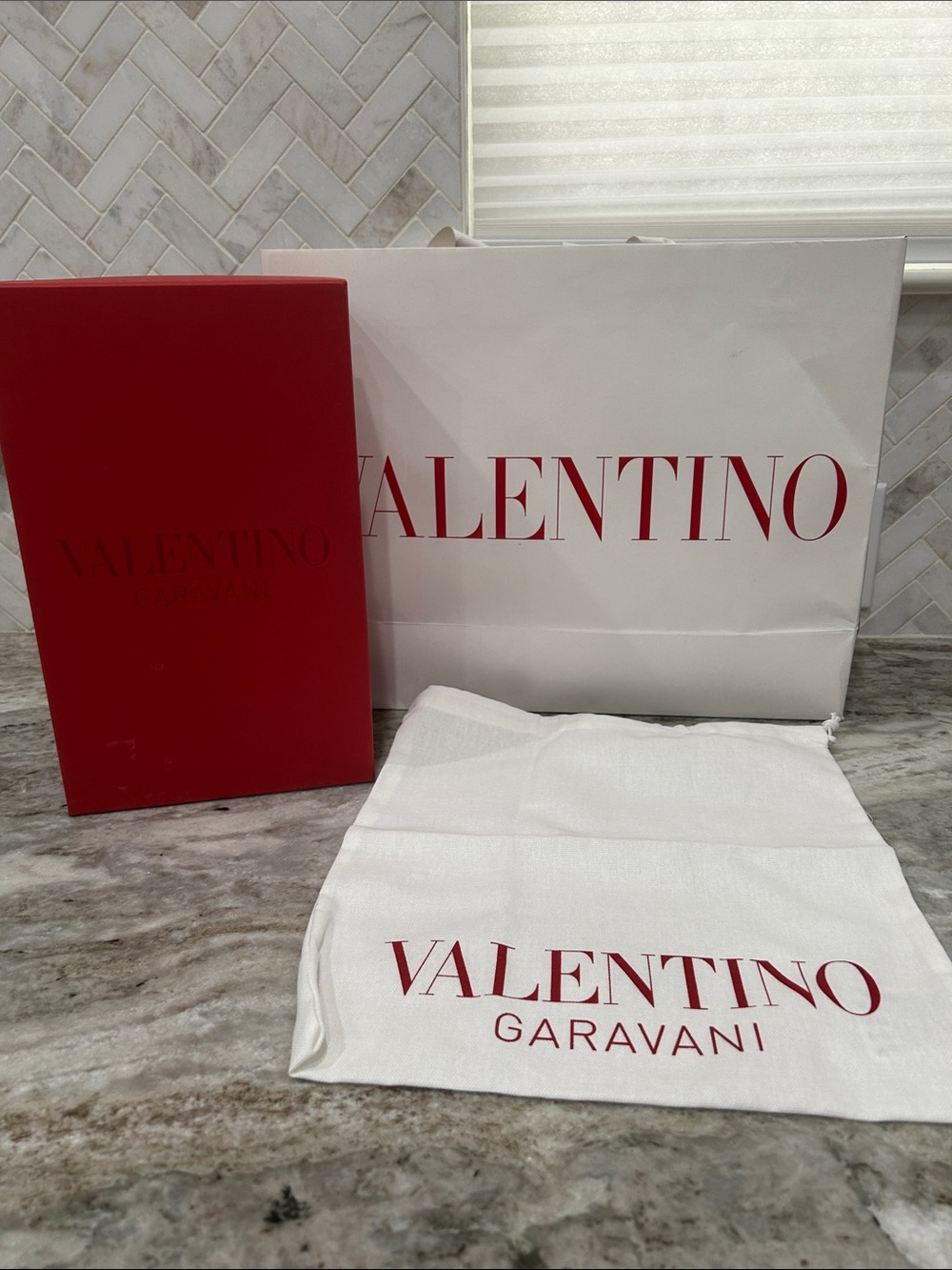 Valentino Garavani Shoe Box, Shopping/Gift Bag and Dust Bag